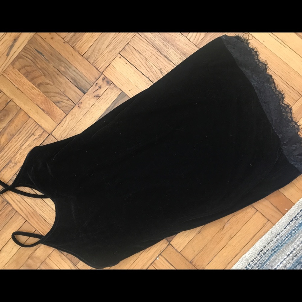 Black velvet and lace dress from LF